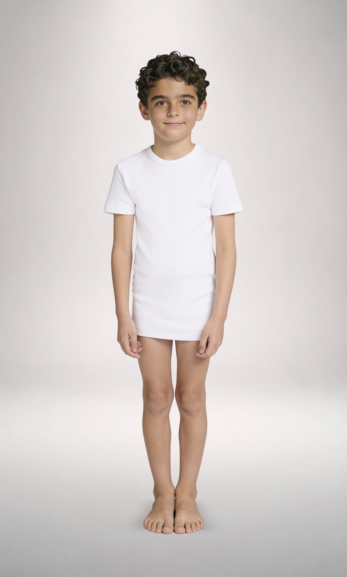 T-shirt girocollo manica corta bambino, Thermo Cotton