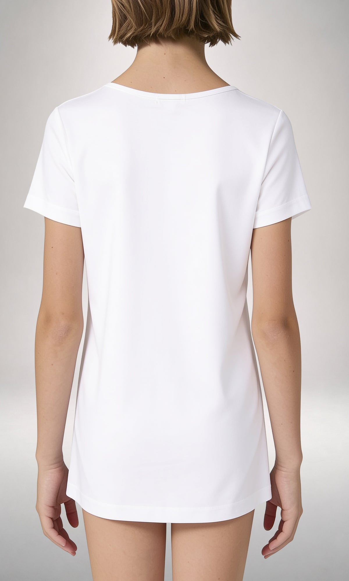 T-shirt girocollo bordo raso manica corta bambina, Thermo Cotton