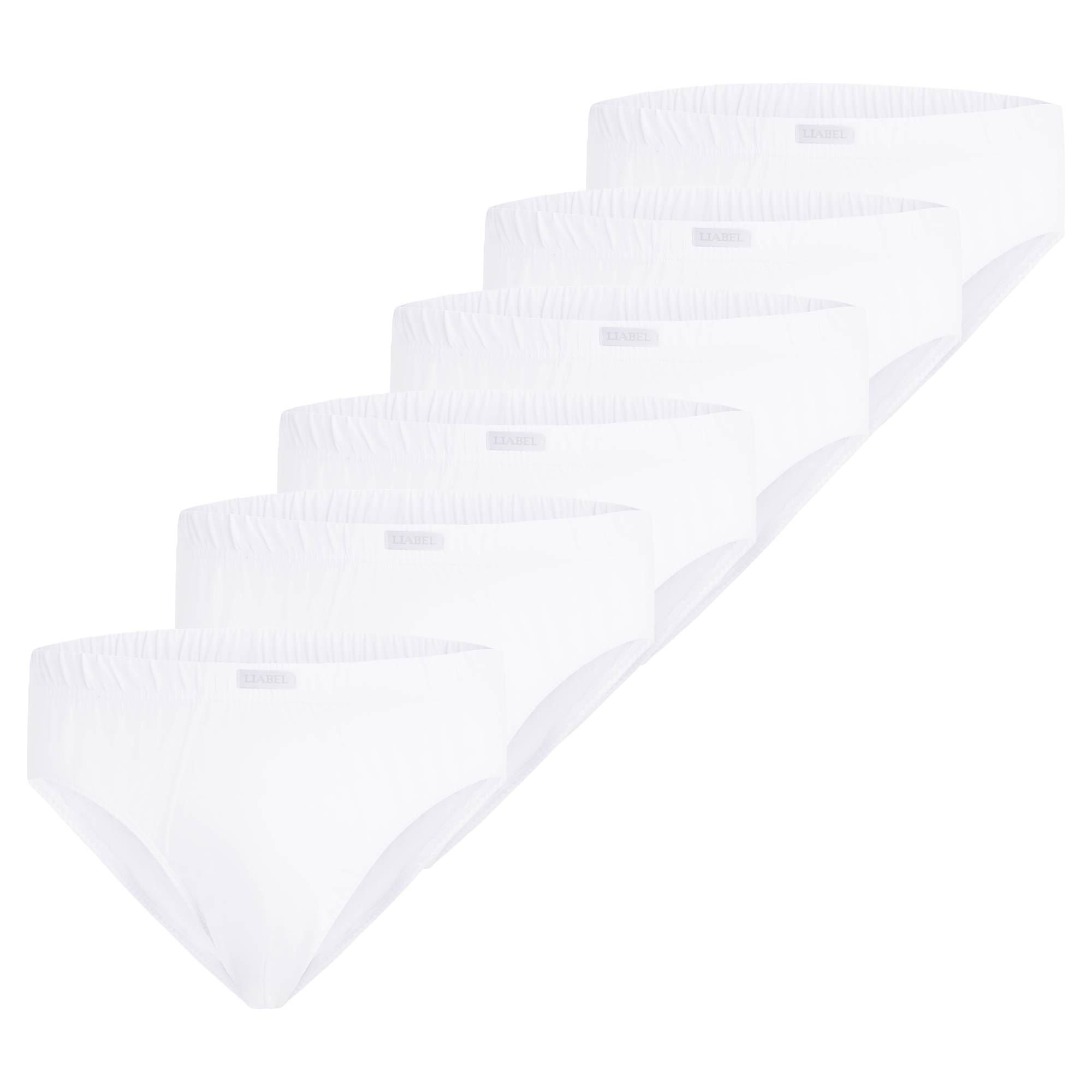 Slip medio uomo - bianco, multipack da 6, cotone