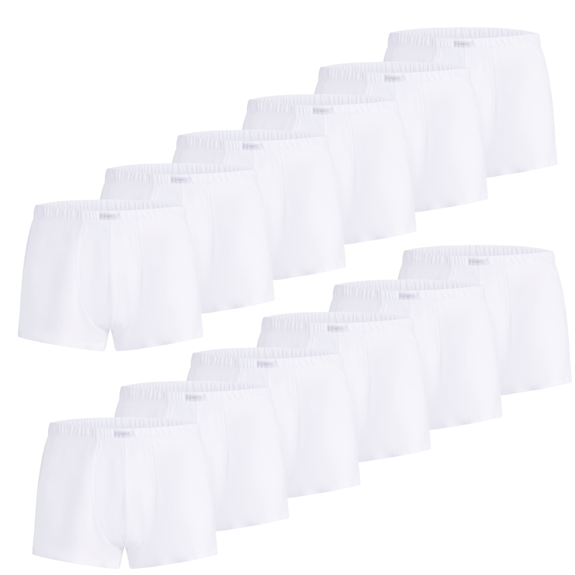 Boxer uomo - bianco, multipack da 12, cotone