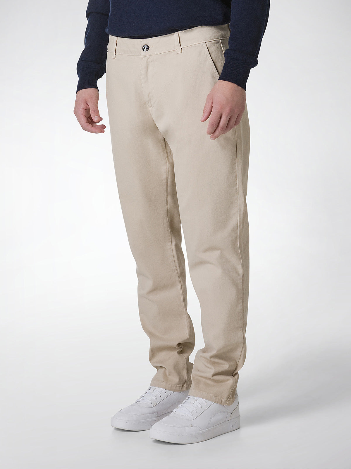 Lino Pantaloni Modello Chino Uomo Pantalone Uomo Chino Misto Lino