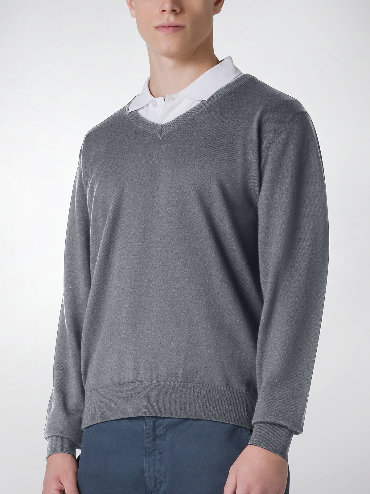 Maglia scollo V in 100% Lana Merinos