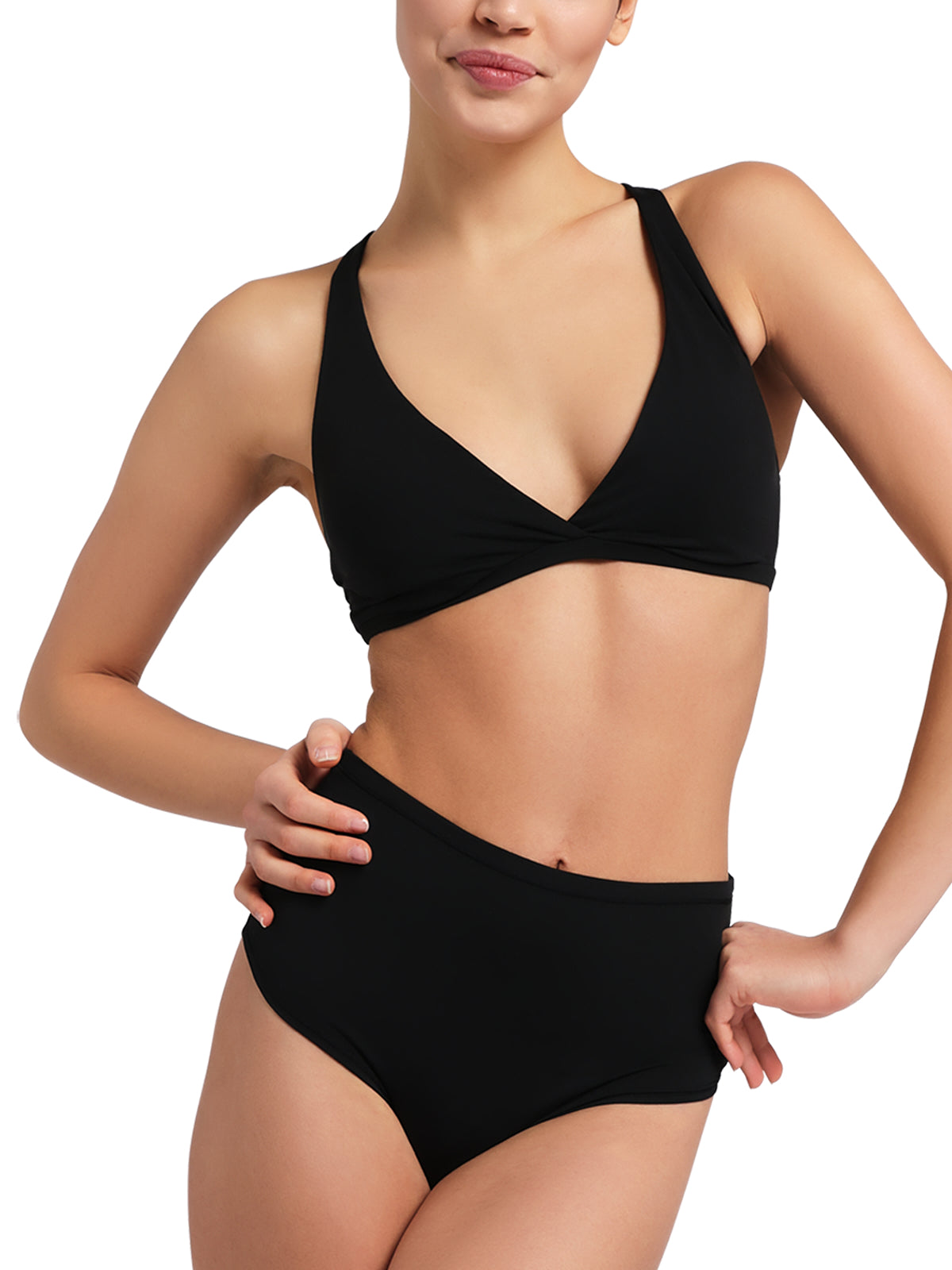 Brasiliana vita alta donna, microfibra elasticizzata SOFT TOUCH FLEX