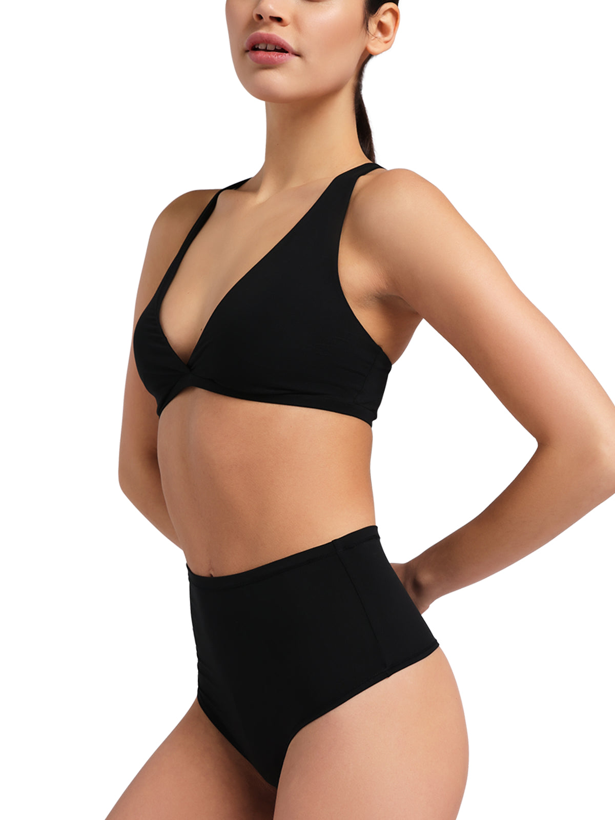 Brasiliana vita alta donna, microfibra elasticizzata SOFT TOUCH FLEX