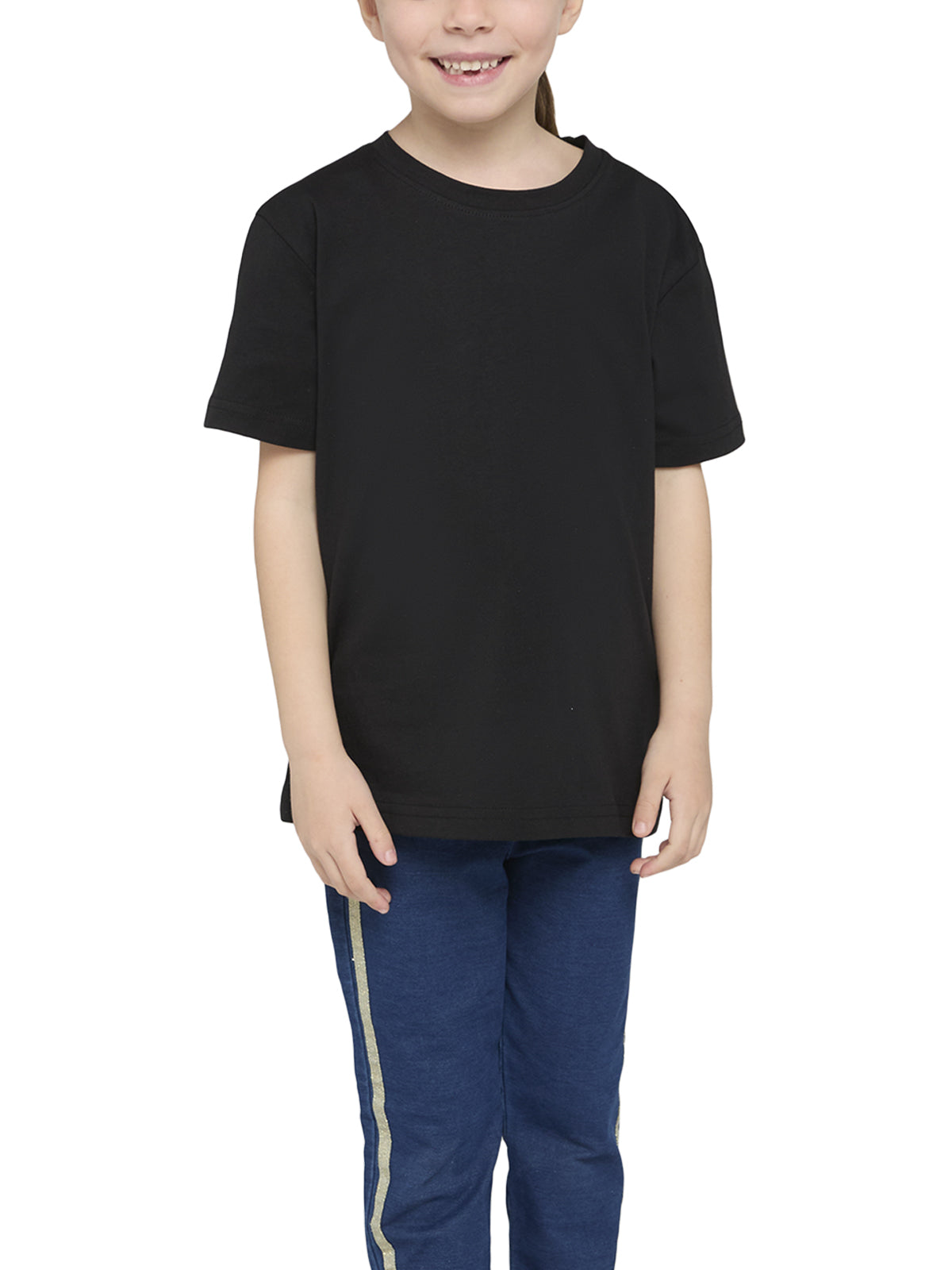 T-Shirt girocollo manica corta bambini, cotone SUPIMA