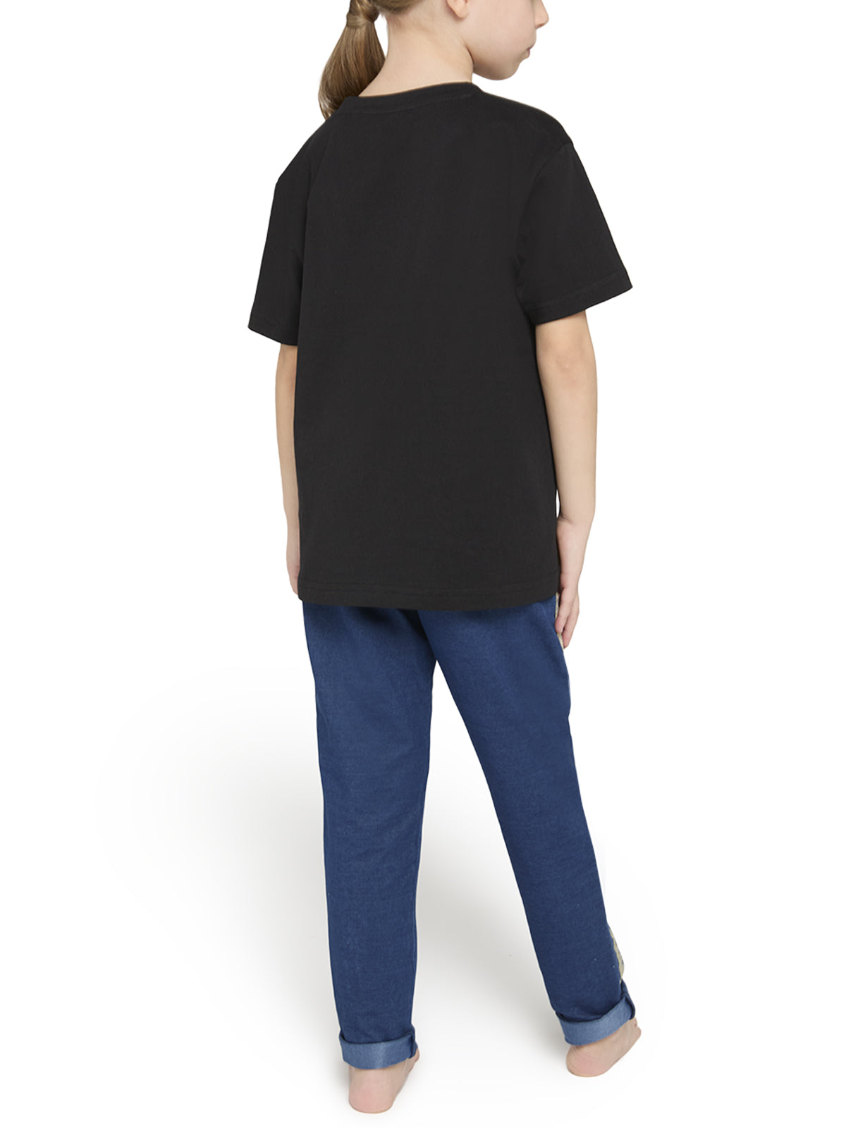 T-Shirt girocollo manica corta bambini, cotone SUPIMA