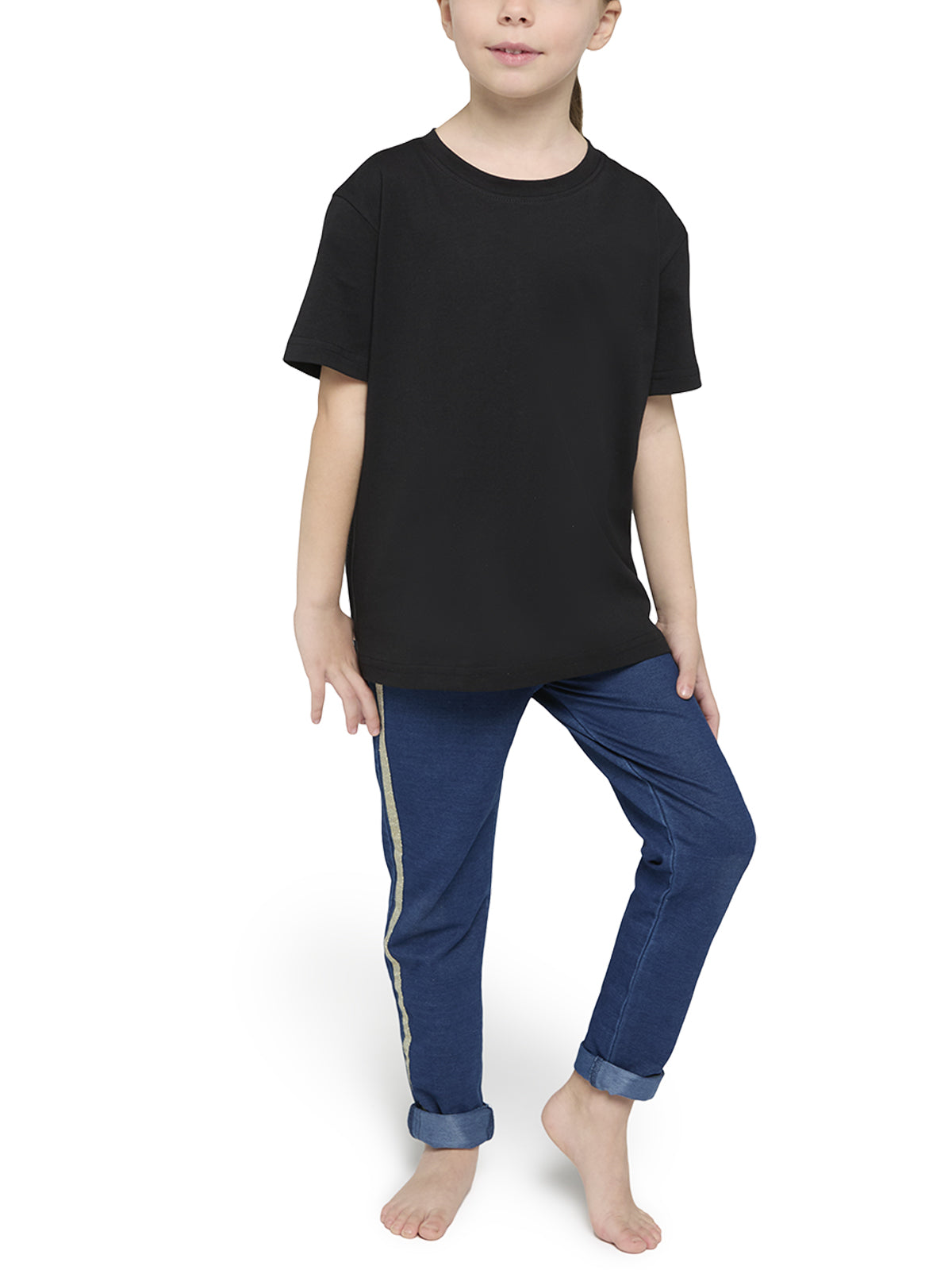 T-Shirt girocollo manica corta bambini, cotone SUPIMA