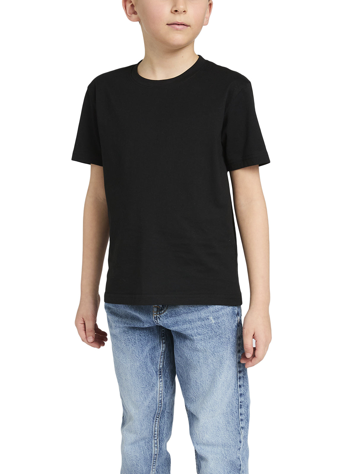 T-Shirt girocollo manica corta bambini, cotone SUPIMA