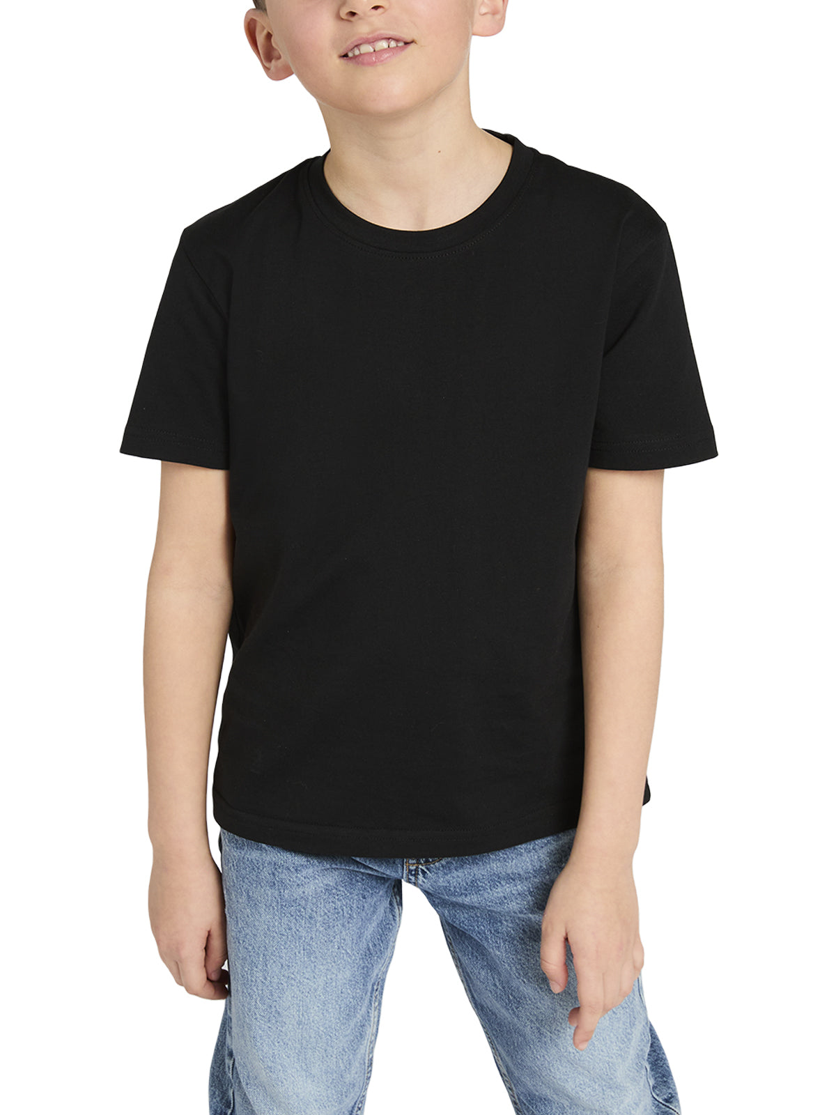 T-Shirt girocollo manica corta bambini, cotone SUPIMA