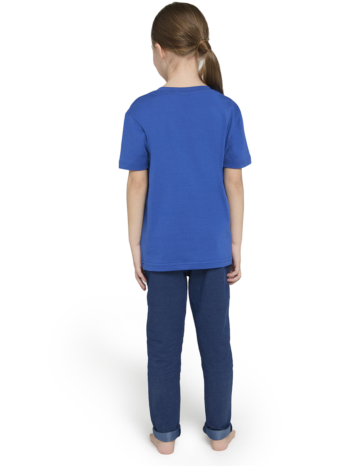 T-Shirt girocollo manica corta bambini, cotone SUPIMA
