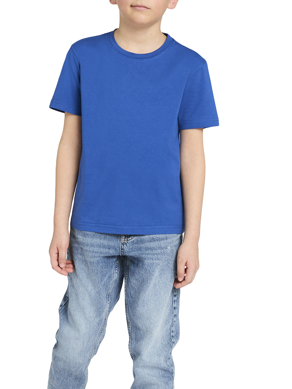 T-Shirt girocollo manica corta bambini, cotone SUPIMA
