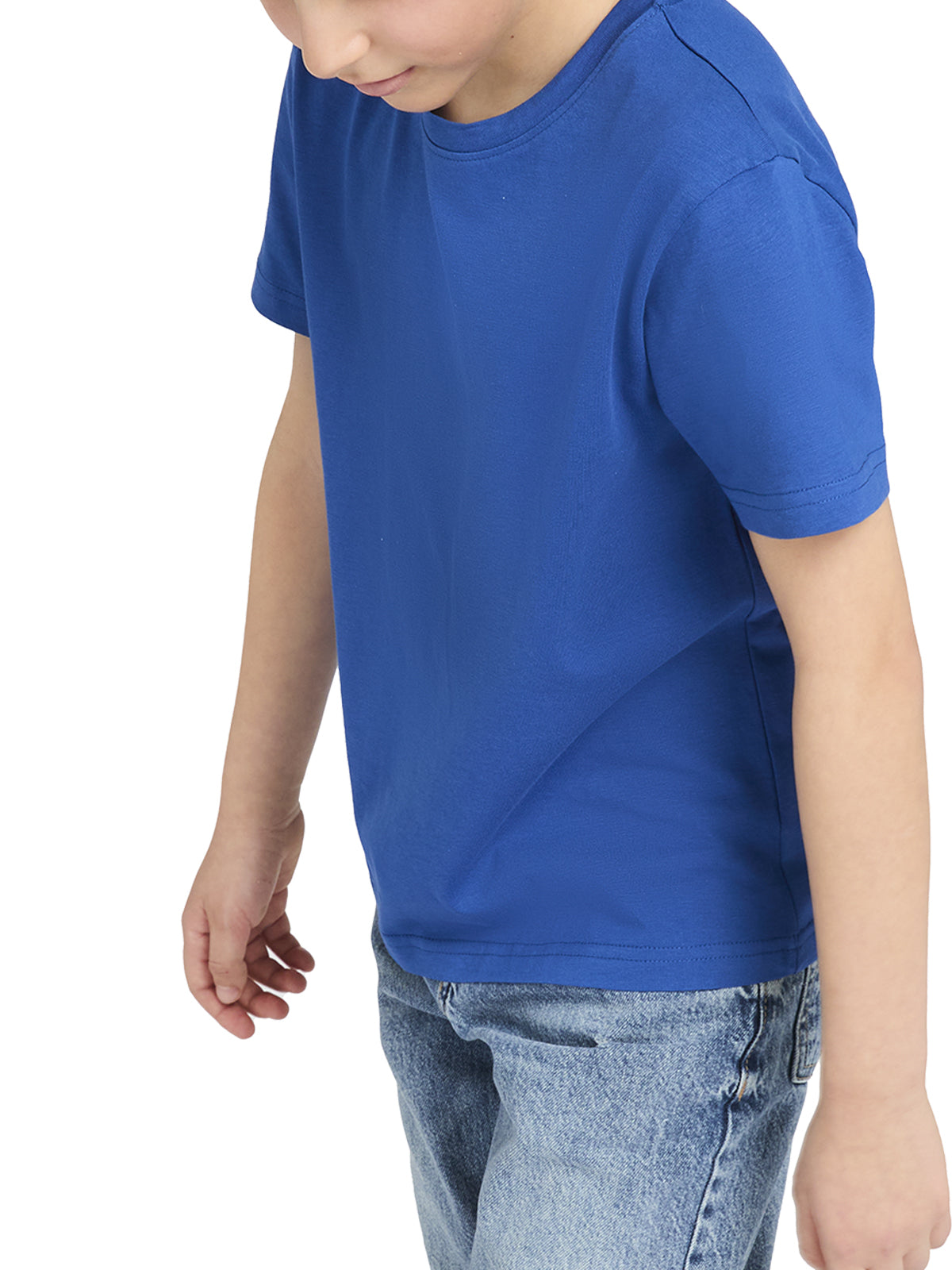 T-Shirt girocollo manica corta bambini, cotone SUPIMA
