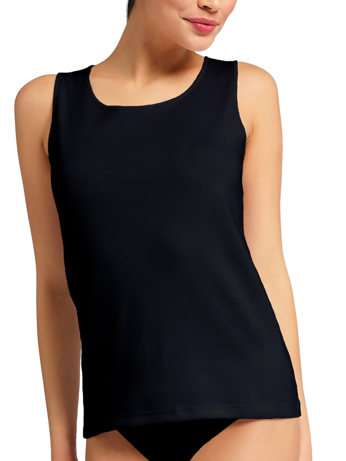 Canotta bordo raso spalla larga donna, caldo cotone – Liabel