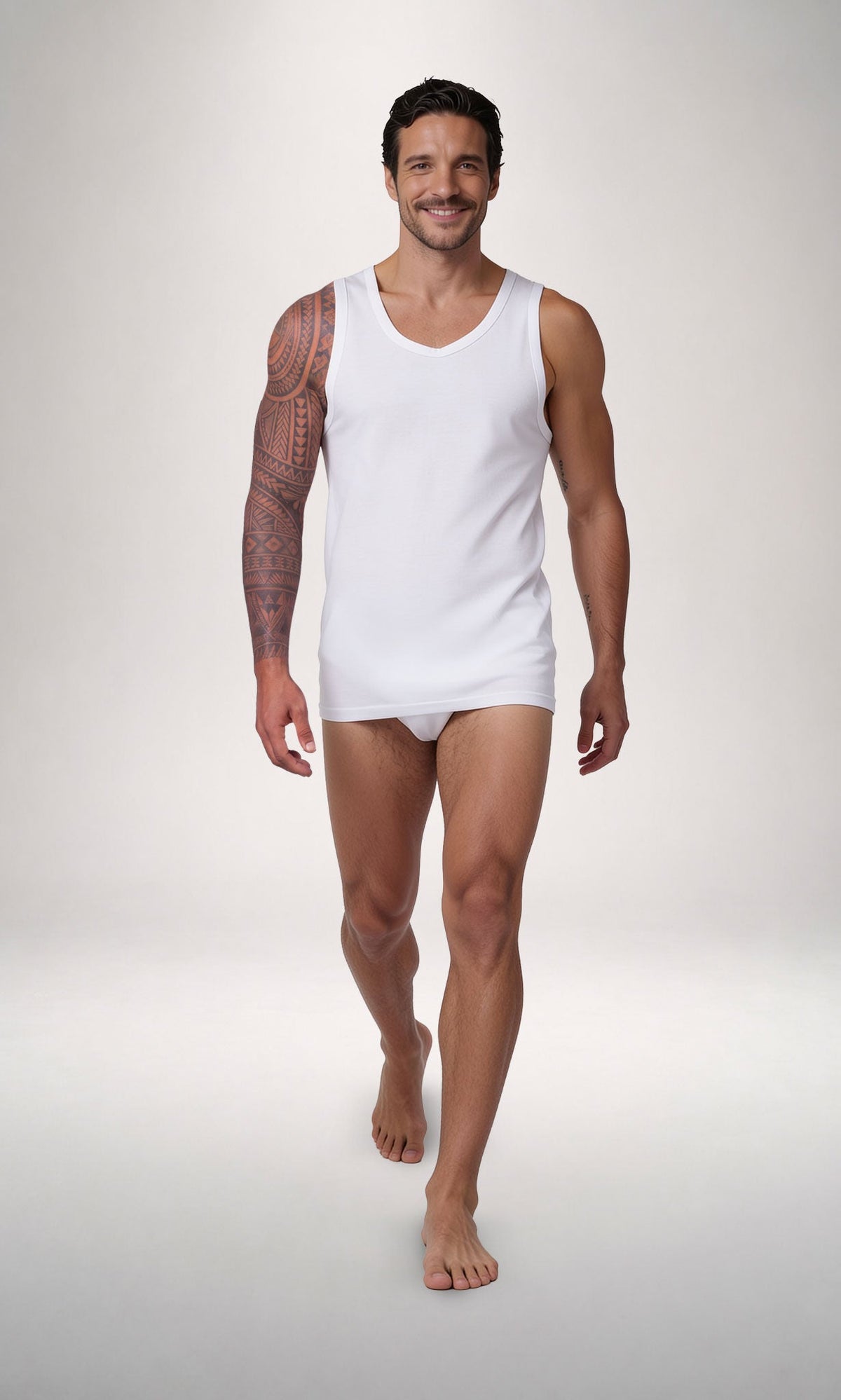 2 Pack Canotta spalla larga uomo, cotone