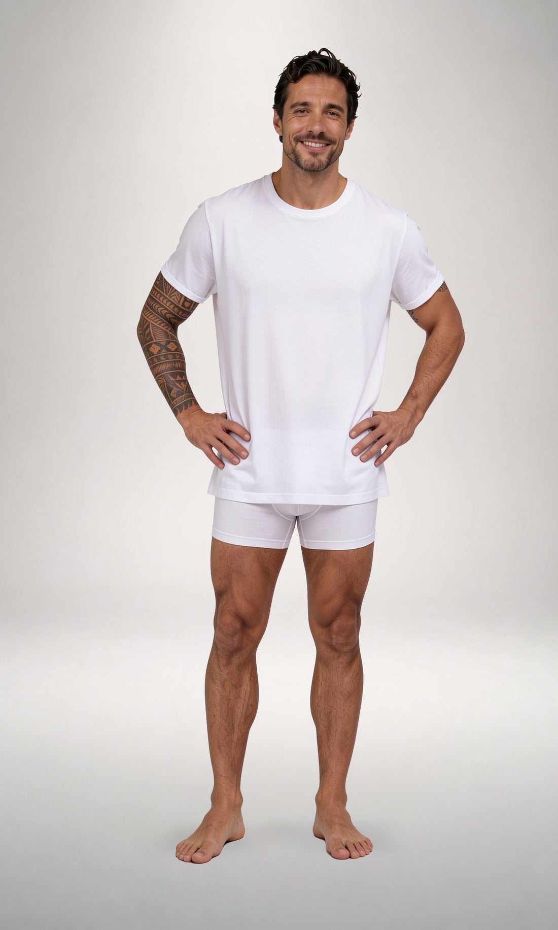T-Shirt girocollo manica corta uomo, cotone elasticizzato