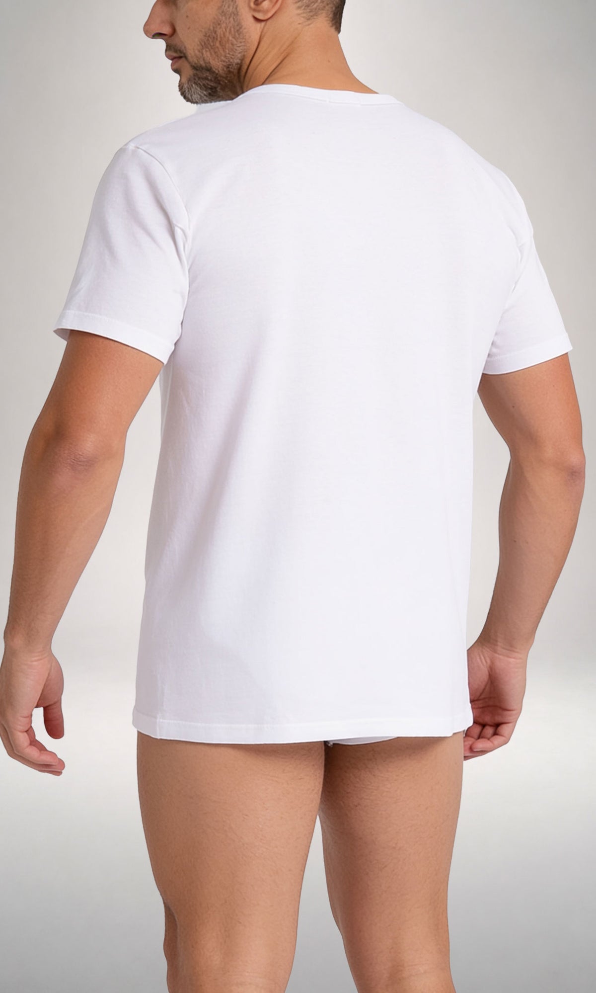 Pack 3 t-shirt girocollo uomo bianche, cotone