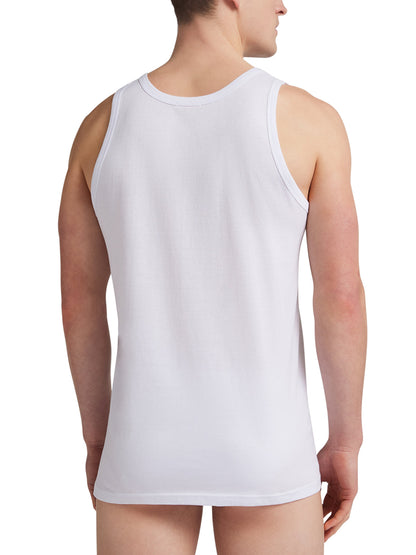 Canotta spalla larga uomo - bianco, multipack da 6, cotone