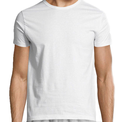 T-Shirt girocollo manica corta uomo - bianco, multipack da 6, cotone