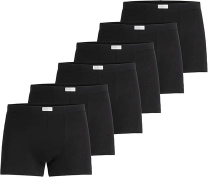 Boxer uomo - nero, multipack da 6, cotone