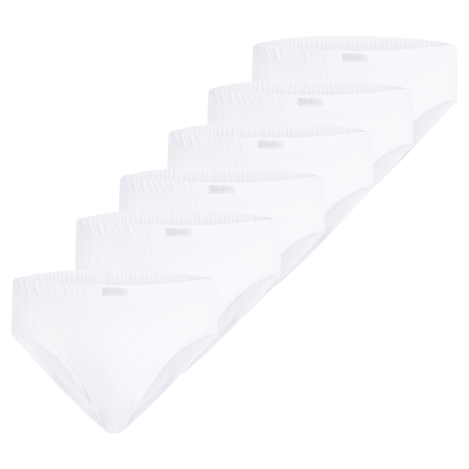 Slip medio uomo - bianco, multipack da 6, cotone
