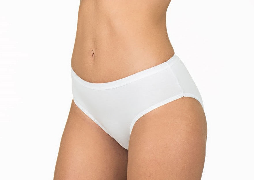 Slip mini donna - bianco, multipack da 6, cotone elasticizzato