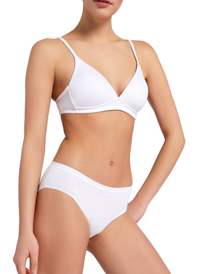 Slip mini donna - bianco, multipack da 6, cotone elasticizzato