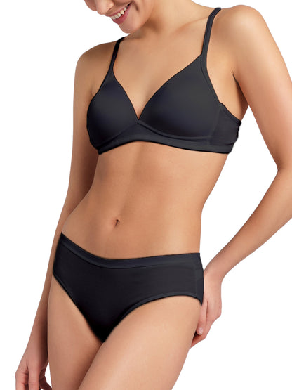 Slip mini donna - colore assortito (3 bianco + 3 nero), multipack da 6, cotone elasticizzato