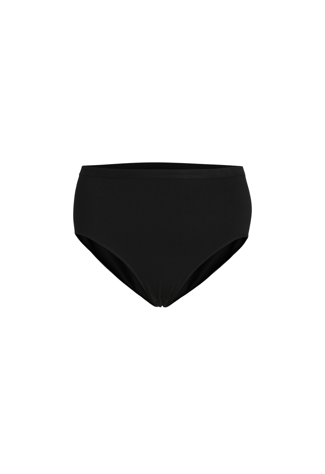 Slip midi donna - nero, multipack da 6, cotone elasticizzato