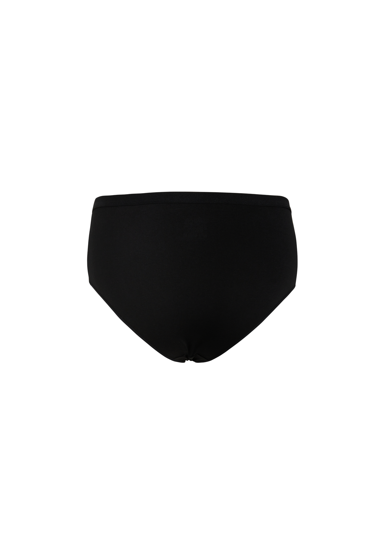 Slip midi donna - nero, multipack da 6, cotone elasticizzato