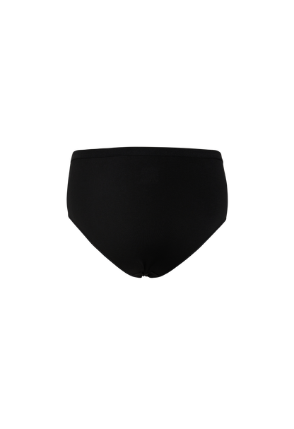 Slip midi donna - nero, multipack da 6, cotone elasticizzato