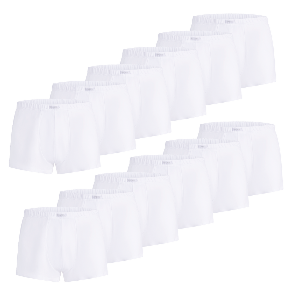 Boxer uomo - bianco, multipack da 12, cotone