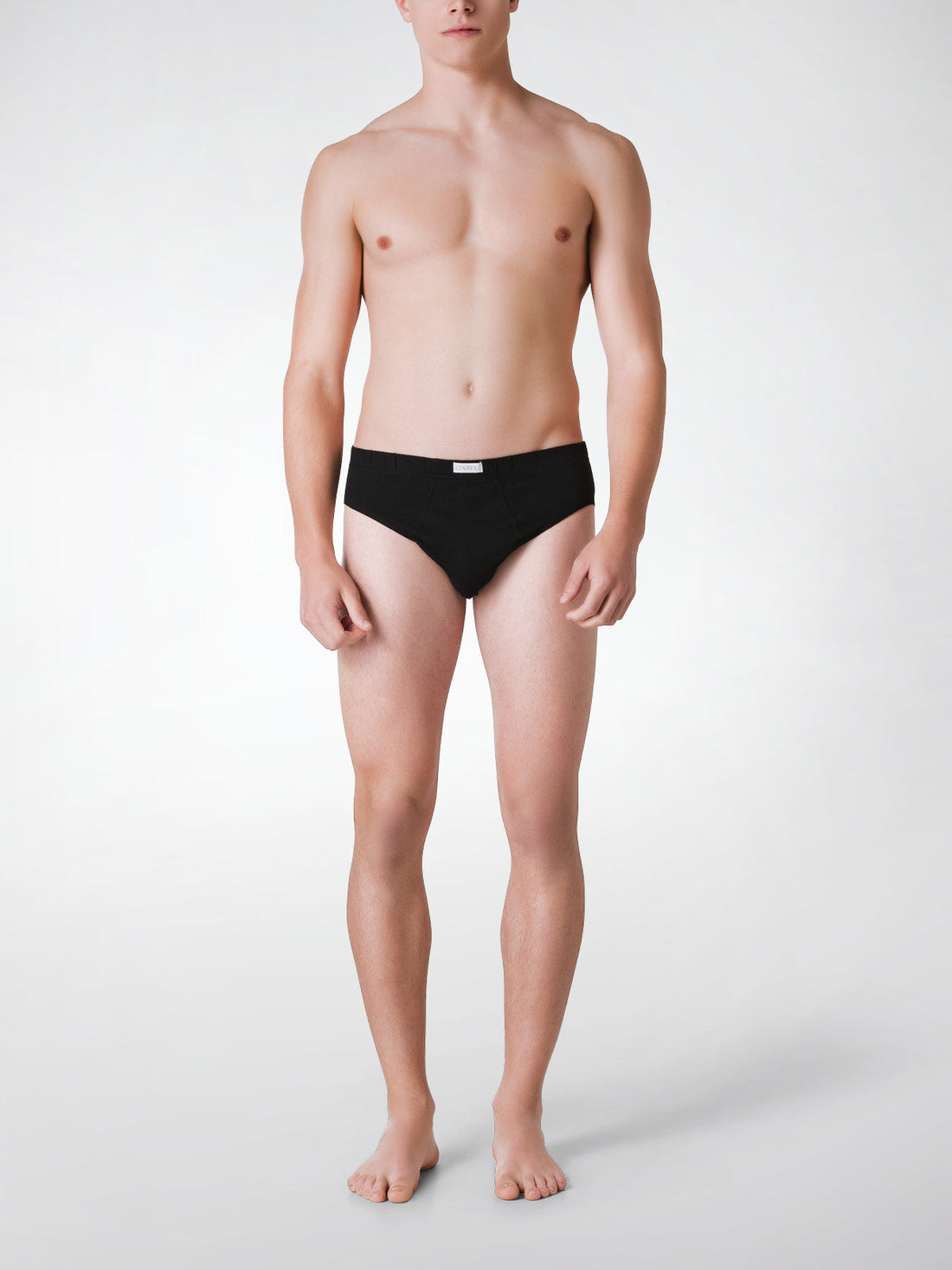 Slip medio uomo - nero, multipack da 12, cotone