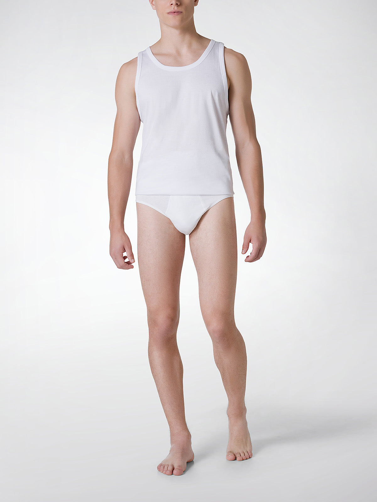 Slip medio uomo - colore assortito (6 bianco + 6 nero), multipack da 12, cotone