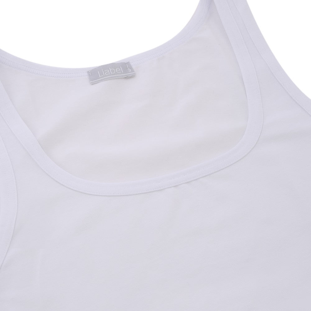 Canotta spalla larga uomo - bianco, multipack da 6, cotone elasticizzato