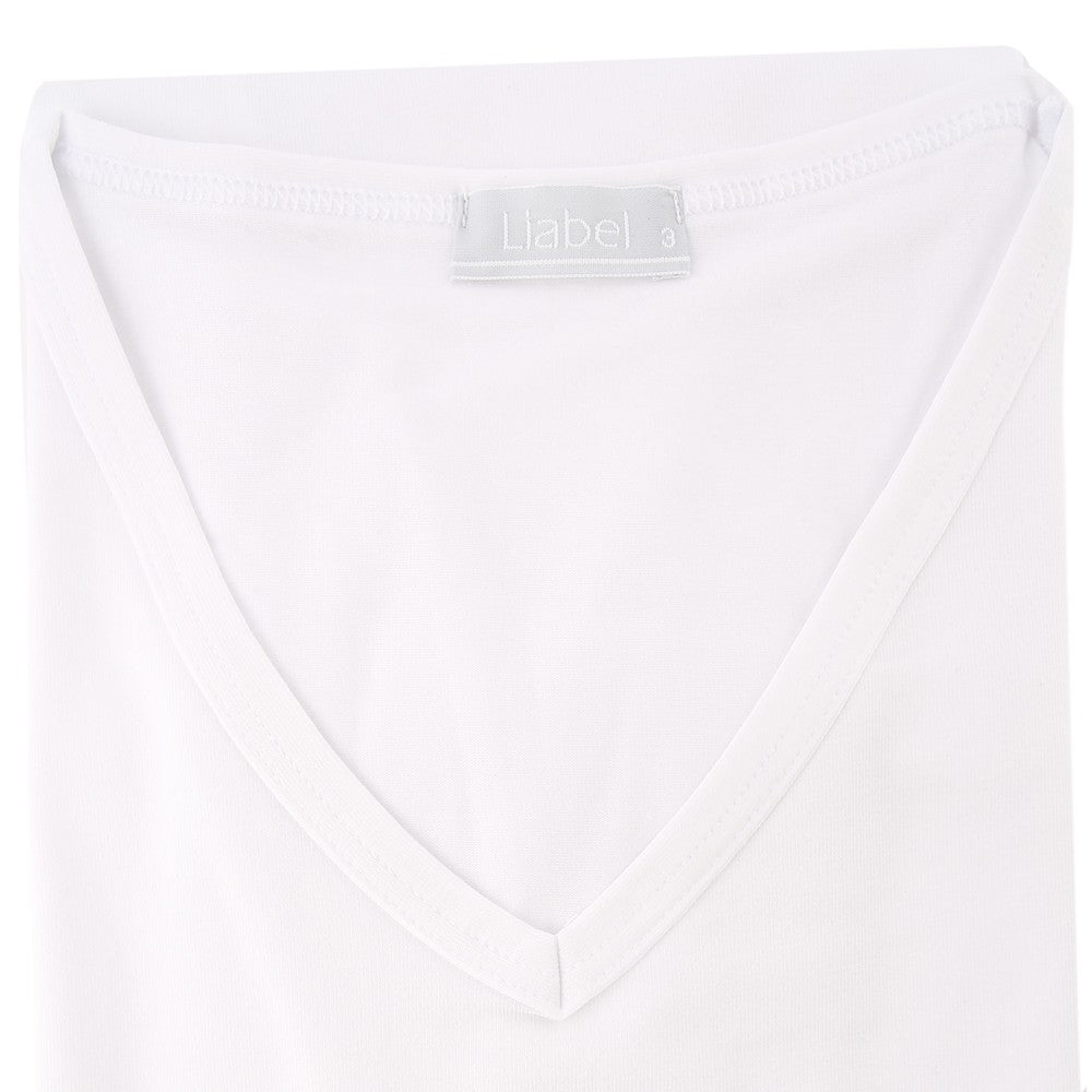 T-Shirt scollo V manica corta uomo - bianco, multipack da 6, cotone elasticizzato
