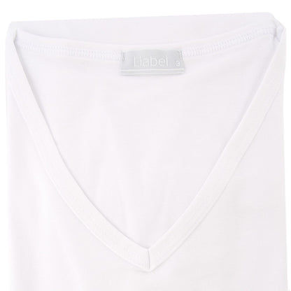 T-Shirt scollo V manica corta uomo - bianco, multipack da 6, cotone elasticizzato
