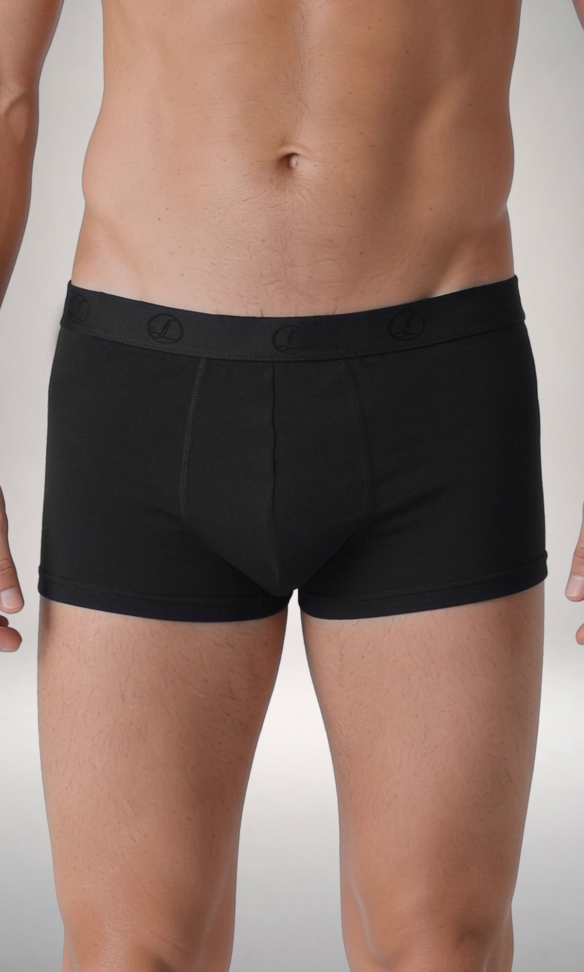 2 T-shirt scollo V caldo cotone + 2 Boxer Timeless uomo, nero