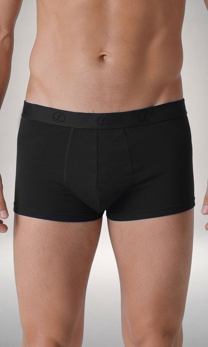 2 T-shirt scollo V caldo cotone + 2 Boxer Timeless uomo, nero