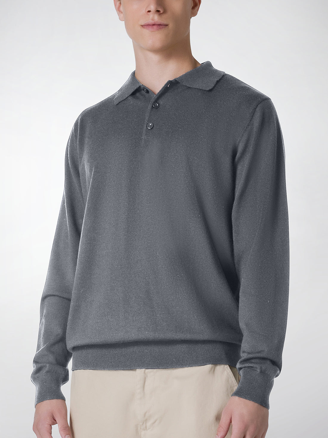 Maglia collo polo in 100% Lana Merinos