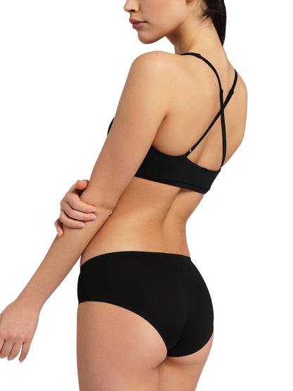 Culotte vita bassa donna, microfibra elasticizzata, INVISIBLE SHAPE