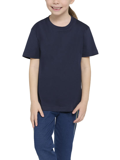 T-Shirt girocollo manica corta bambini, cotone SUPIMA