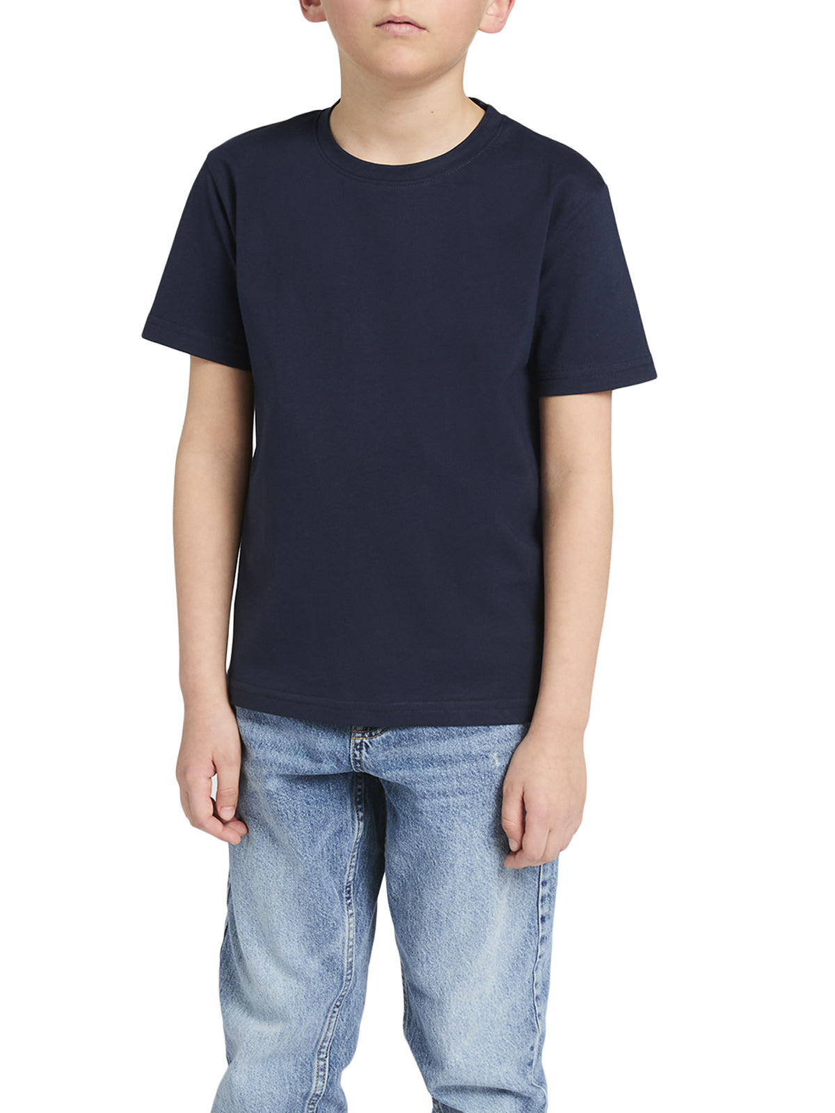 T-Shirt girocollo manica corta bambini, cotone SUPIMA