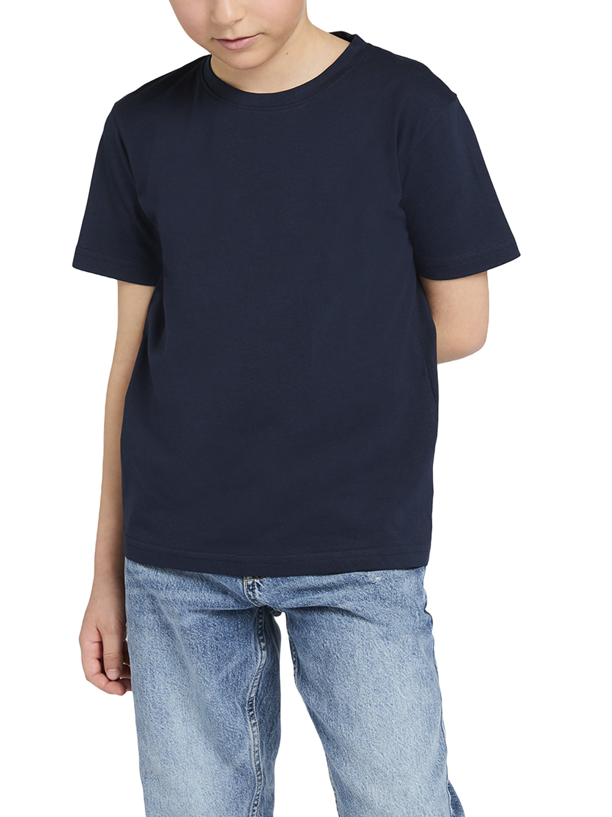 T-Shirt girocollo manica corta bambini, cotone SUPIMA