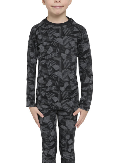 T-Shirt THERMAL girocollo manica lunga bambini, microfibra elasticizzata