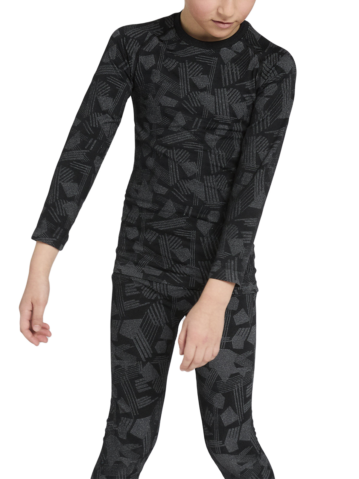 T-Shirt THERMAL girocollo manica lunga bambini, microfibra elasticizzata