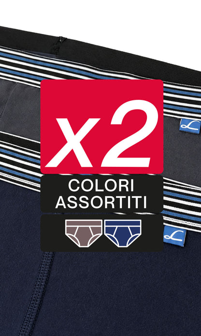 Pack 2 boxer uomo Yachting, cotone elasticizzato