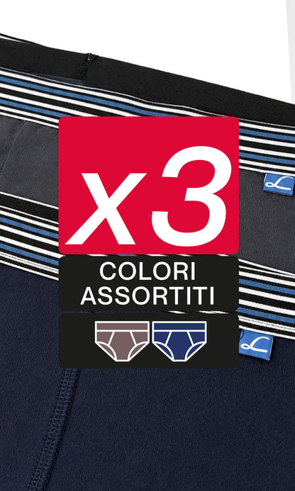 Pack 2 slip medi uomo Yachting, cotone elasticizzato