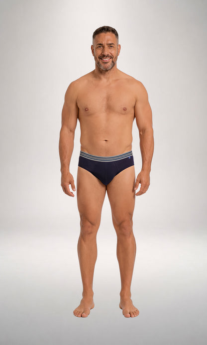Pack 2 slip medi uomo Yachting, cotone elasticizzato