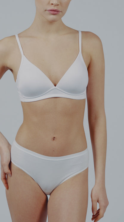 Slip mini donna - bianco, multipack da 6, cotone elasticizzato