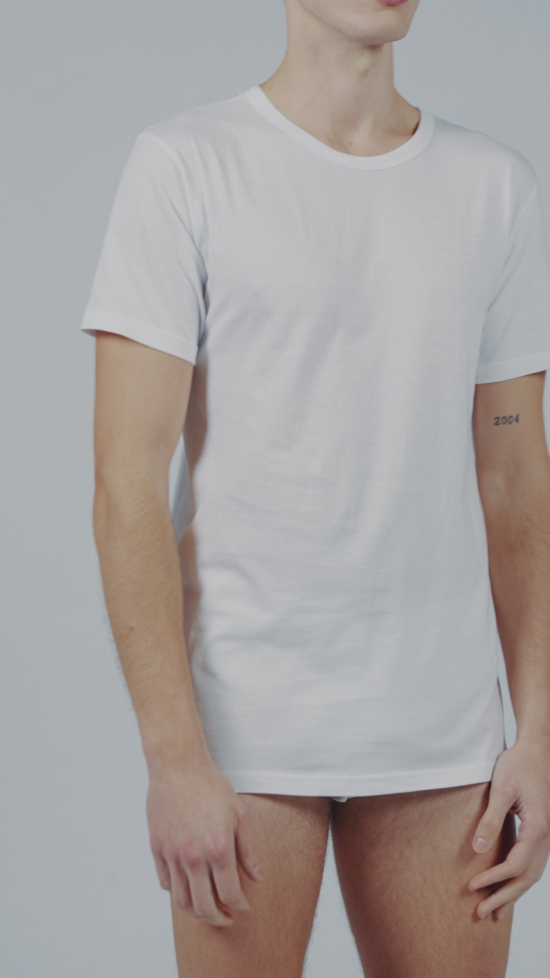 T-Shirt girocollo manica corta uomo - bianco, multipack da 6, cotone
